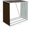 Vidaxl Brennholzschuppen 163x83x154 cm zincato Stahlbraun Anteprima dell’immagine prodotto 8