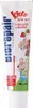A tube of Biorepair Oral Care Kids toothpaste with cartoon characters and strawberries. Produktbild-Vorschau