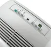 A close-up view of the control panel and top section of a white air conditioner unit. Produktbild-Vorschau