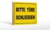 Holzschild Hinweis 18x12cm Bitte Türe schließen Produktbild-Vorschau 1