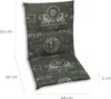A chair cushion with a patterned fabric, shown with dimensions indicated. Produktbild-Vorschau