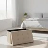 Relaxdays Sitzbank, Stauraum, Stoff, faltbar, gepolstert, Produktbild-Vorschau 3