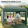 Wiltec Pavillon 3 x 3 m en vert avec protection UV 50+, Voir les images du produit 2