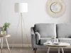BELIANI Stehlampe Gold und Weiß Metall 148 cm runder Produktbild-Vorschau 10