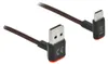 DELOCK USB-A 2.0 Stecker zu USB-C Stecker gewinkelt 0,5m SW Anteprima dell’immagine prodotto 3