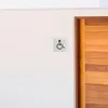 Plaque de signalisation WC Handicapé , à visser, inox Voir les images du produit 6