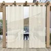 Outdoor Vorhang mit Ösen Wasserdicht Transparent Gardinen Produktbild-Vorschau 8