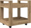 vidaXL Stolní vozík Artisan dub 60 x 45 x 60 cm materiál na Náhled obrázku produktu 1