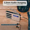 Tragbarers Radio DAB+ FM miniradio Uhr Wiederaufladbar AUX Produktbild-Vorschau 5