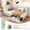 INONEFT Polsterbett Kinderbett 90x200cm mit LED und USB, Produktbild-Vorschau 4