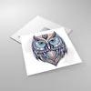 Bilder auf glas - Owl aztekische Tierwelt Grafik - 40x40cm Produktbild-Vorschau 2
