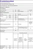 This is a product data sheet for a refrigerator, likely an energy label or technical specification sheet. Produktbild-Vorschau