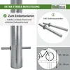 2x Fahrradanlehnbügel mit Knieholm 115x75 cm Stahl Produktbild-Vorschau 5