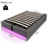 Futonbett mit LED-Beleuchtung, Aufbewahrung und Produktbild-Vorschau 7