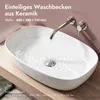 doporro Aufsatzwaschbecken Keramik Waschbecken Waschschlae Produktbild-Vorschau 2