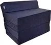 A dark gray foldable mattress is shown from a diagonal angle against a white background. Podgląd zdjęcia produktu