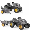 SMOBY Traktor XXL Szary na Pedały z Przyczepką Podgląd zdjęcia produktu 2