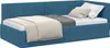 vidaXL Rohový rám postele s čelom modrý 100 cm x 200 cm Náhľad obrázku produktu 1