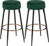 Set di 2 sgabelli da bar in tessuto rivestito in velluto Anteprima dell’immagine prodotto 4