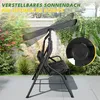 Peviasot Hollywoodschaukel 3-Sitzer Anthrazit mit Produktbild-Vorschau 3