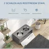 Support surélevé pour gamelles PawHut, avec tapis Voir les images du produit 7