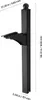 A black mailbox post with dimensions indicated by text overlays. Náhľad obrázku produktu