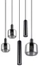 Suspension MATARO noire et chromée, 5 x E27 x 10 W, métal, Voir les images du produit 5