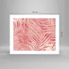 Poster - Poster ohne Rahmen - Rosa Blätter Palmen - 50x40 Produktbild-Vorschau 4