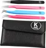Set di pinzette K-Pro in custodia nera - Set da 4 pezzi Anteprima dell’immagine prodotto 1
