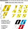 Sticker Rennnummer für Motorrad "6" schwarz 27 x 37 mm Produktbild-Vorschau 2