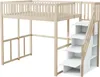 A loft bed with stairs and storage. Produktbild-Vorschau