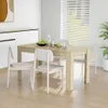 A dining table with chairs in a room with a window and a cabinet. Anteprima dell’immagine prodotto