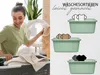 Wäschekörbe 2er Set Grün, 1 x Wäschekorb + 1 x Wäschewanne, Produktbild-Vorschau 2