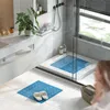Protisklzová podložka pod sprchu, 53x53 cm, modrá, PVC, Náhľad obrázku produktu 7