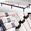 A collage of images showing a slatted bed base with close-ups of its construction. Produktbild-Vorschau
