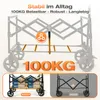 SUNULA Bollerwagen Faltbar Klein 80L 100KG, Klappbarer Produktbild-Vorschau 6