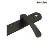 A close-up, angled shot of a black door handle on a white background. Produktbild-Vorschau
