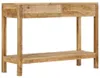vidaXL Konzolový stolík s 2 zásuvkami 110x35x75 cm Masívne Náhľad obrázku produktu 8