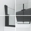 Badewannenaufsatz ohne bohren Schwarz matt 120x140 cm Produktbild-Vorschau 7