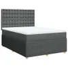 Boxspringbett mit Matratze Dunkelgrau 140x190 cm Stoff Produktbild-Vorschau 1