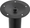 A close-up view of a black metal table leg with a mounting plate. Produktbild-Vorschau
