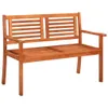 2-Sitzer-Gartenbank mit Auflage 120 cm Massivholz Produktbild-Vorschau 2