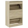vidaXL Botník Sonoma dub 60x34x96,5 cm Materiál na bázi Náhled obrázku produktu 7