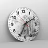 Wanduhr - Rund - Glasuhr - Skizze Wald Birke - 30x30cm - Produktbild-Vorschau 4