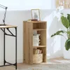 vidaXL Artisan dubová knihovna 34x31x80 cm materiál na bázi Náhled obrázku produktu 3