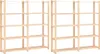 Lagerregale 5 Böden 2 Stk. 170x38x170cm Massivholz Kiefer Produktbild-Vorschau 1