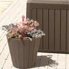 Runder Topf aus Holzimitat 54 L braun Ø 49 cm - stilvolle Produktbild-Vorschau 7