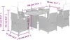 vidaXL 7-tlg. Garten-Essgruppe mit Kissen Beige Poly Rattan Produktbild-Vorschau 8