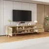 A modern living room with a TV stand and a large television. Produktbild-Vorschau
