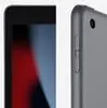 A close-up view of the side and screen of a gray tablet. Voir les images du produit